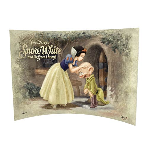 Snow White and the Seven Dwarfs Dopey Kiss Curved Glass StarFire Print